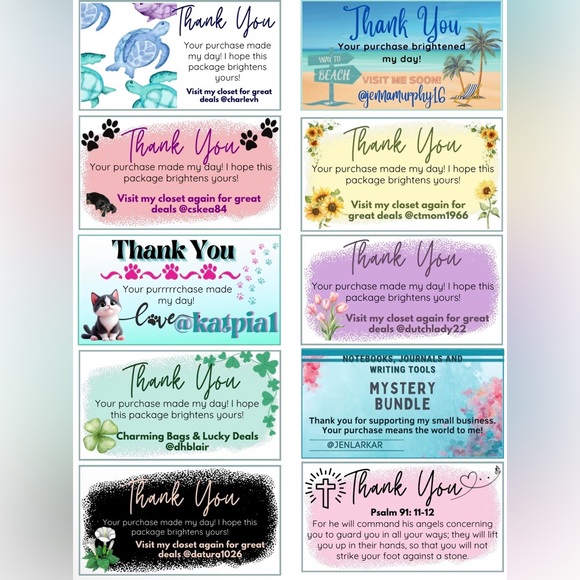 Customized Thank You Cards (20), Handmade - Picture 7 of 13